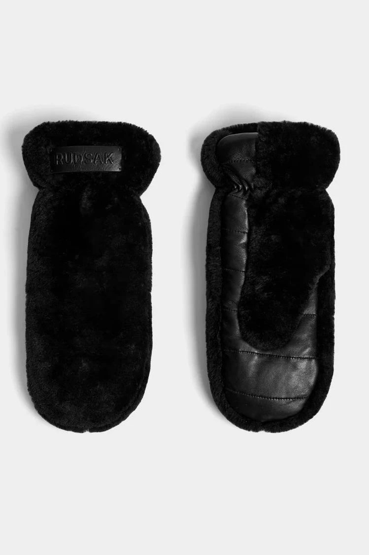 SUSAN F FAUX FUR MITTENS